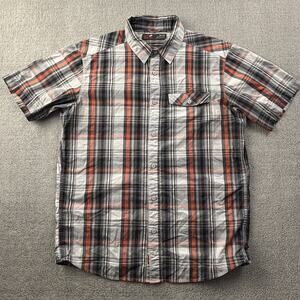 Mountain Hard Wear Shirt Adult Medium Plaid Button Up Short Sleeve Casual Men's